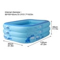 thumbnail image 2 of Inflatable Kiddie Pools, Blue Swimming Pool for Kids Summer Fun, Indoor Outdoor Water Pool Baby Pool Pit Ball Pool, 2 of 2