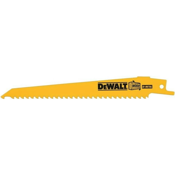 DEWALT Reciprocating Sawzall Blade 6 TPI Bi-Metal - Flexible - 5 Pack, 6 In
