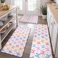thumbnail image 2 of Colorful Butterfly Heart Pattern Kitchen Rugs Sets Of 3,Kitchen Runner Rugs Non Skid Washable,Decorative Kitchen Floor Mats for Kitchen,Sink,Laundry,17"x30"+ 17"x47" + 17"x59", 2 of 6