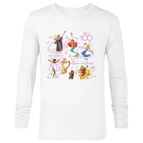 Disney 100 Years of Music and Wonder Princess Songs D100 - Long Sleeve T-Shirt for Men - Customized-White