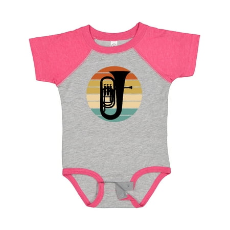 

Inktastic Tuba Music Retro Sunset Silhouette Gift Baby Boy or Baby Girl Bodysuit
