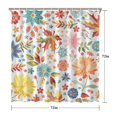 thumbnail image 5 of Waterproof Beautiful Colorful Floral Shower Curtain 72x72 Inch Boho Style Polyester Unique Shower Curtain for Bathroom Hotel Home Decor with 12 Plastic Hooks, 5 of 5