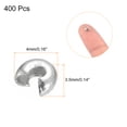 thumbnail image 2 of Uxcell 400 Pack 4mm Crimp Beads Covers Round Open Beads End Tips Silver, 2 of 5