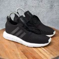 thumbnail image 1 of Ad-id-as X PLR Trainers Men’s Black Knit Running Shoes Sneakers Size 4.5 FZ4093, 1 of 6
