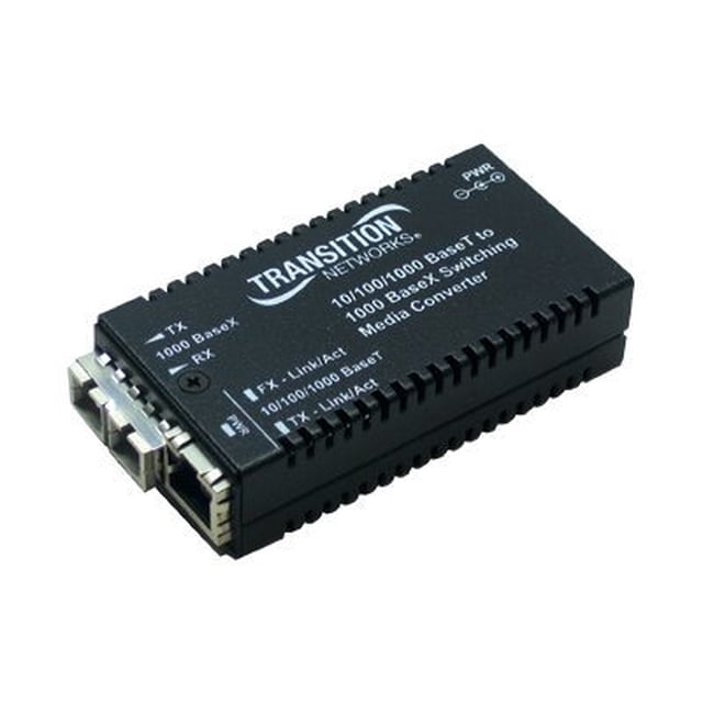Transition Networks Stand-Alone - Convertisseur de Média Fibre - GigE - 10Base-T, 1000Base-SX, 100Base-TX, 1000Base-T - RJ-45 / SC multi-mode - jusqu'à 1800 Pieds - 850 nm