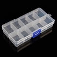 thumbnail image 2 of Large 10-grid Transparent Storage Box with Adjustable Partition Plastic Interlayer Storage Container Can Hold Paper Tape, 2 of 8
