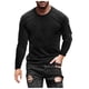 thumbnail image 1 of Camiseta de manga larga de color liso para hombre: cuello redondo holgado, para todas las estaciones, material de poliéster, tallas S-XXXL., 1 of 5