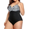 thumbnail image 4 of Zenbriele Womens Plus Size Ruched One Piece Swimsuits Tummy Control Bathing Suits Beach Swim Wear, 4 of 6