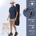thumbnail image 5 of Zehisen Men's UPF 50+ Sun Protection Short Sleeve Safari Shirts Fishing Shirts Hiking Work Casual Shirt with Zipper Pocket, Navy L, 5 of 6