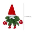 thumbnail image 3 of Corona de agujas de pino Fiudx Adornos de Papá Noel sin rostro Decoración de puerta pared ventana, 3 of 6