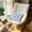 White, variant on BSMAT White Ruffle Edge Seat Cushion, 15.75 x 15.75 Inch Tufted Chair Pad with Ties, Soft Cotton Kitchen Dining Chair Cushion Pad for Home Table and Desk