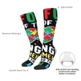 thumbnail image 4 of Goofa I Love With Autism Pattern Adult Stockings, Color-Block Knee High Socks, Comfortable and Breathable, Soft and Stretchable, Sports, and Decoration, 4 of 6