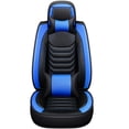 thumbnail image 2 of Eluto 5 Seats Car Seat Covers Accessories Full Set ,Luxury Pu Leather Cushion Protector Universal Fit for Most Cars SUV Pick-up Truck, Auto Vehicle Interior Decor, 2 of 7