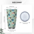 thumbnail image 4 of Lsque Colorful Pugs Pattern 20oz Car Cup with Lid and Straw, Insulated Coffee Cup with Straw Topper, Spill Proof Travel Coffee Mug, Stainless Steel Tumble-Straw Three-piece Set, 4 of 8