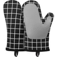 thumbnail image 1 of Oven Gloves, Non-slip Heat Resistant Silicone Cotton Oven Mitt, 1 of 5