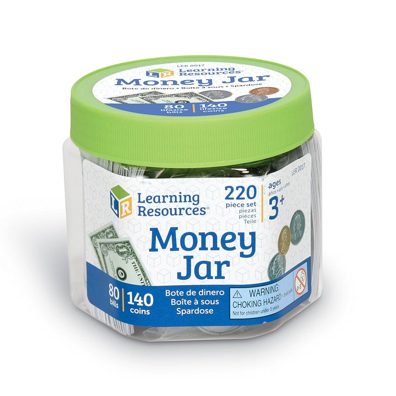 Learning Resources Play Money Jar For Kids, Ages 3+