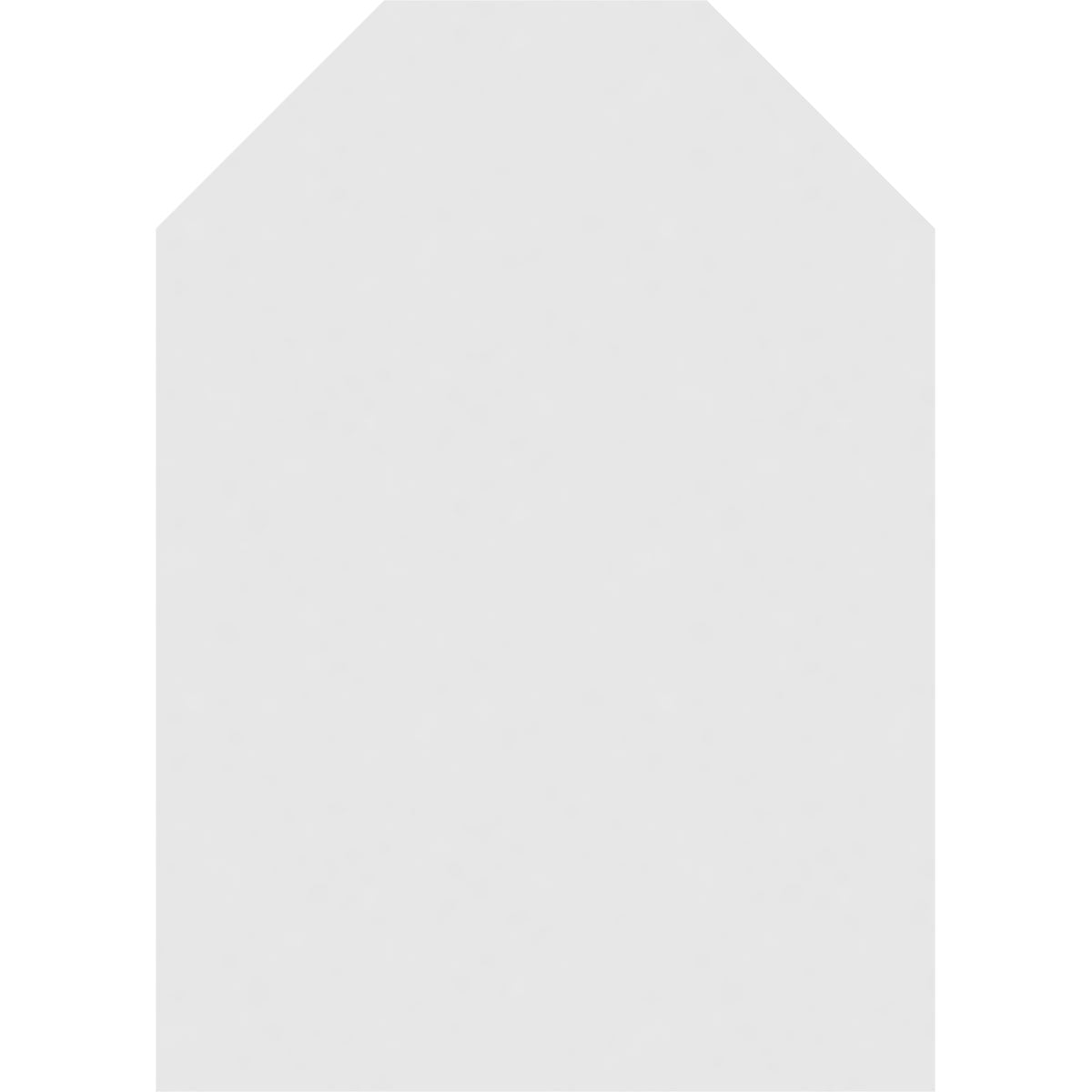 26"W x 40"H Octagonal Top Surface Mount PVC Gable Vent: Non-Functional, w/ 3-1/2"W x 1"P Standard Frame