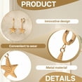 thumbnail image 6 of DESIGNICE 3Pcs Summer Earrings,Ocean Series Summer Earrings for Women,Stainless Steel Leverback Earrings for Women,Cute Earrings for Women for Seaside Vacation,Style2, 6 of 7