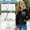 thumbnail image 5 of chaqlin Horse Hoodies for Girls 8-10 Trendy Y2K Zip up Hooded Jacket Boys Long Sleeve Zipper Sweatshirt Kids Hoodie Coat with Pockets Fall Winter Clothes, 5 of 7