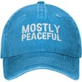 thumbnail image 1 of Mostly Peaceful Hat Women Baseball Caps Adjustable Caps, 1 of 5