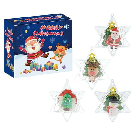 

PhoneSoap 5pc Christmas Light Up Pendant Christmas Ornaments Snowflake Snowman Santa Christmas Tree Charm Christmas Decorations Holiday Party Decorations Fun For Family Friends