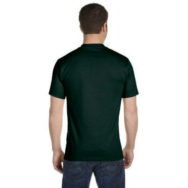 Hanes Men's Tagless ComfortSoft Crewneck T-Shirt 5PK_Deep Forest_XL Pack of 5