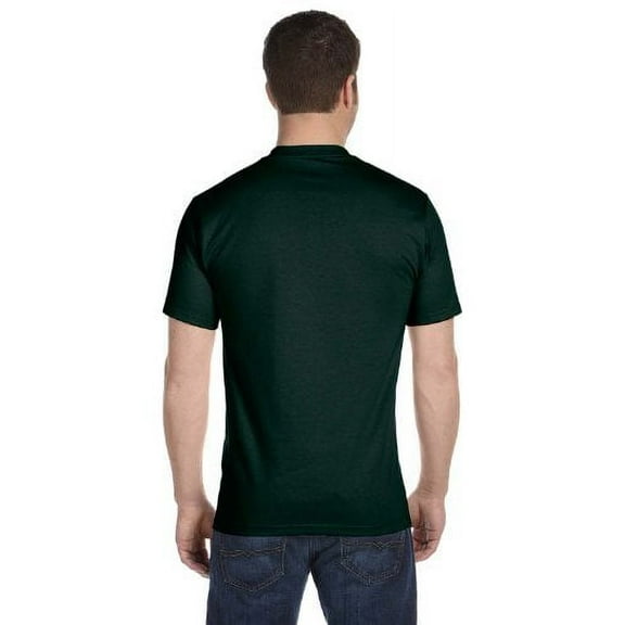 Hanes Men's Tagless ComfortSoft Crewneck T-Shirt 5PK_Deep Forest_XL Pack of 5