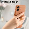 thumbnail image 6 of Designed for iPhone 16 Case Magnetic, [Support Wireless Charging] Rugged Cover with Wristband Anti-Drop Finger Strap Heavy Duty Shockproof Phone Case for iPhone 16, Brown, 6 of 9