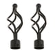 thumbnail image 5 of 2 piezas 28 mm soporte de poste soporte de barra remates Twist Black Twist Black Twist Black Twist Black Sunnimix Extremos de barra de cortina de ventana, 5 of 8