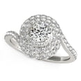 thumbnail image 1 of 14 Carats Or Blanc Diamant Rond Spirale Conception Bague Engmt 1 1/8 cttw SZ 5, 1 of 3