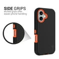 thumbnail image 3 of CoverON For Apple iPhone 16 Case, Military Grade Heavy Duty Full Body Rugged Phone Cover, Black, 3 of 8