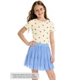 thumbnail image 3 of Cooltree Big Girls High Waisted Ruffled Skort - Blue Mesh Tulle Flowy Skirt with Built-in Shorts Size 16, 3 of 7