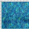 thumbnail image 4 of Soimoi Asian Paisley Print, Poly Taffeta Fabric, Decor Sewing Fabric by The Yard 56 Inch Wide, Decorative Fabric for Outdoor Upholstery, Umbrellas and Home Accents, Blue, 4 of 5