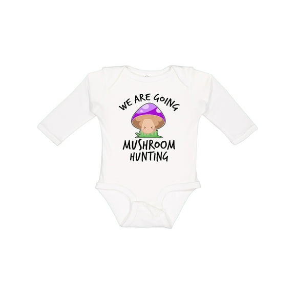 Inktastic We are going Mushroom Hunting Boys or Girls Long Sleeve Baby Bodysuit