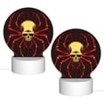thumbnail image 2 of Balery Red Skull Spider Pattern Acrylic Night Light Gift with 3 Color ModesTouch-Sensitive LED Lamp Perfect Gift for Mother's Day, Birthday, or Christmas, 2 of 9