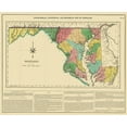 thumbnail image 2 of Carey 14x12 Gold Ornate Wood Framed with Double Matting Museum Art Print Titled - Maryland, Delaware, Pennsylvania, Virginia, 2 of 4