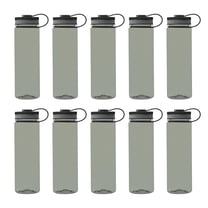 Wide Mouth Water Bottles 26 oz. Set of 10, Bulk Pack - BPA Free, Great for Gym, Camping, Backpacking, School - Smoke