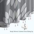 thumbnail image 6 of Gray and White Floral Pattern Shower Curtain 84"x72" ,Bathroom Decorative Shower Curtains Set with 12 Hooks,Modern Waterproof Washable Shower Curtain, 6 of 6