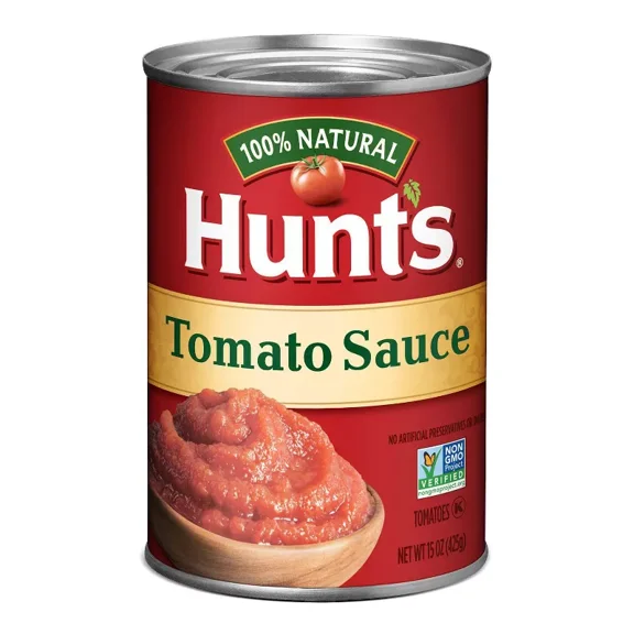 Hunt's 100% Natural Tomato Sauce 15oz (Pack of 6)
