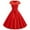 Red, variant on Patlollav Summer Dresses,Women Short Sleeve Swing 50S Housewife Casual Evening Party Prom Dress