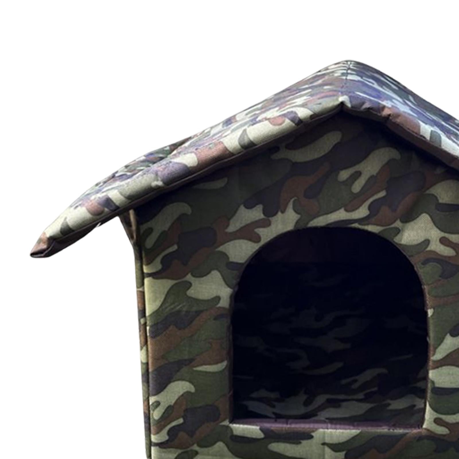 Outdoor Cat House Weatherproof for Winter, Cat House for Outdoor/Indoor Cats, Feral Cats Shelter, Easy to Assemble Dog House for Small Dogs , Green