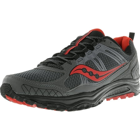 

Saucony Men s Grid Excursion Tr10 Grey / Black Red Ankle-High Running Shoe - 11.5M