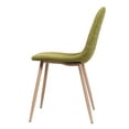 thumbnail image 5 of Camden Mid Century Fabric Dining Chairs with Light Walnut Wood Finished Legs, Set of 2, Green, 5 of 8