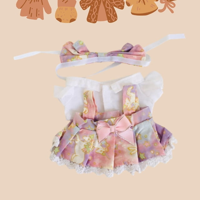 3 piezas de ropa para muñecas en miniatura de 20 cm, trajes para muñecas de niña, ropa para muñecas colgantes de 20 cm, regalo para Rosa