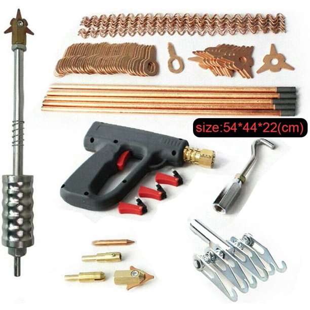Fichiouy 86Pcs Stud Welder Dent Puller Kit Spot Welding Pulling System