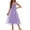 Lilac, variant on Arshiner Girls Summer Dress Black Tulle Ruffle Sleeve Smocked Cami Maxi Tiered Casual Tween Sundress Size 10-12