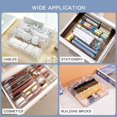 thumbnail image 3 of LAICAIW 2 Pack Plastic Cable Organizer Box with Wire Ties, Large Clear Charger Storage Case for Cords, Battery, Adjustable Desk Drawer Accessories Organizer, 3 of 7