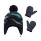 thumbnail image 3 of Jumpingount Gorro Conjunto de guantes Diseño de orejeras Gorros de punto para niños con patrones de dinosaurios Dibujos animados Accesorios de invierno Sombreros Pasto verde M 2-3ans Jumpingount AP009413-17B, 3 of 6