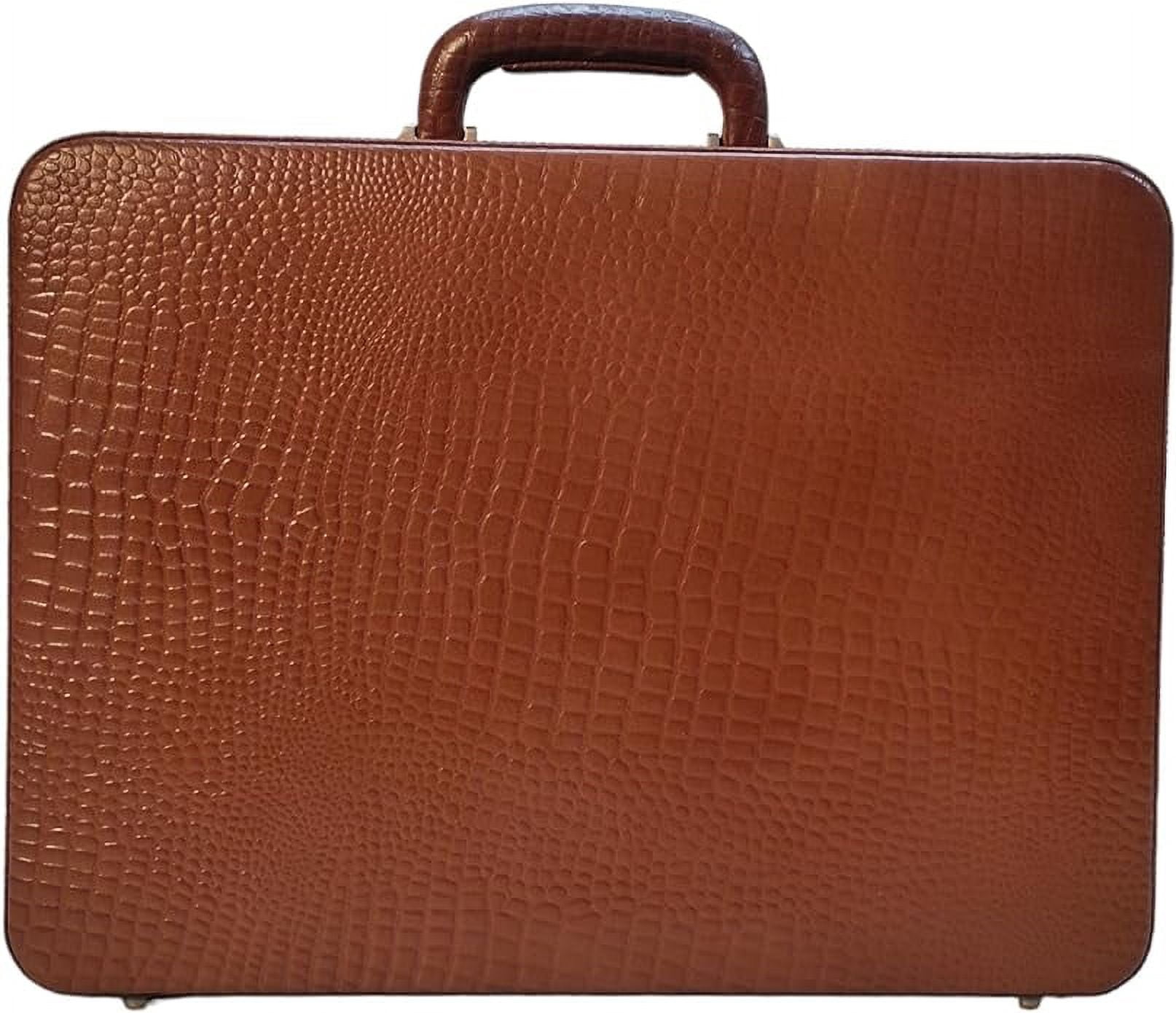 LINDSEY STREET Men's Leather Briefcase | Business Leather Handbag | Doctors Safety Kit Bag Leather Attache | Gift For Him