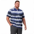 thumbnail image 5 of Big and Tall Mens polo shirts Moisture Wicking Golf Polos for Men Casual Work Men Polo Shirts Striped Summer Basic Relaxed Fit Short Sleeve Golf Shirts Blue 6XL, 5 of 6